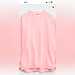 BNWT Aerie Real Crew Sweatshirt in Shell Pink